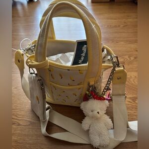 Madden Girl lemon canvas tote